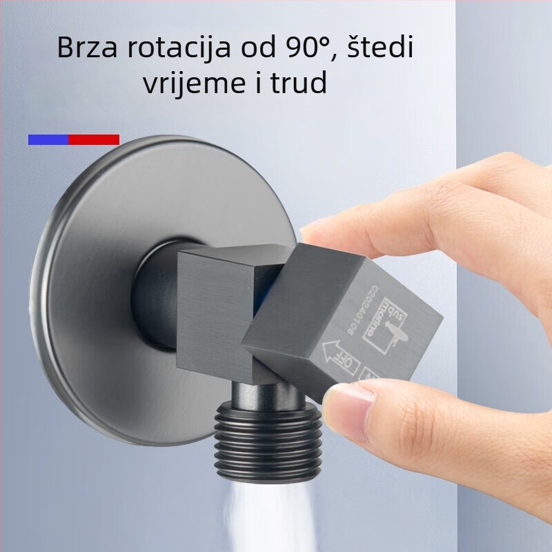 Submarine F301h bakreni kutni ventil za WC, anti-reverzija, topla i hladna voda