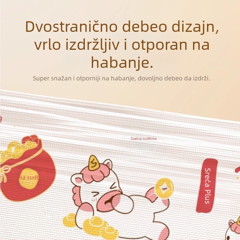 Jednokratne navlake za cipele od netkanog materijala, protuklizne, ekstra debeli, za djecu, sretni uzorak