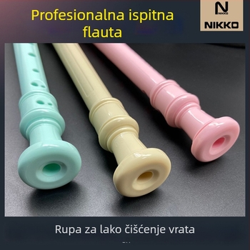 NIKKO rekorder njemačko-britanskog modela s osam rupa, za djecu i početnike — uključuje torbicu, čistilicu štapa, krpu za čišćenje, traku za vrat i upute