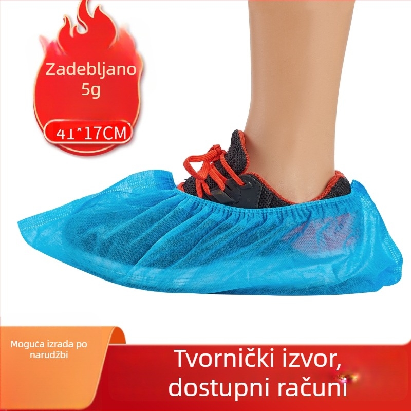 Jednokratne navlake za cipele, debeli netkani materijal, za unutarnju upotrebu, za djecu i učenike, protuklizne, zaštita od prašine, ekstra debeli