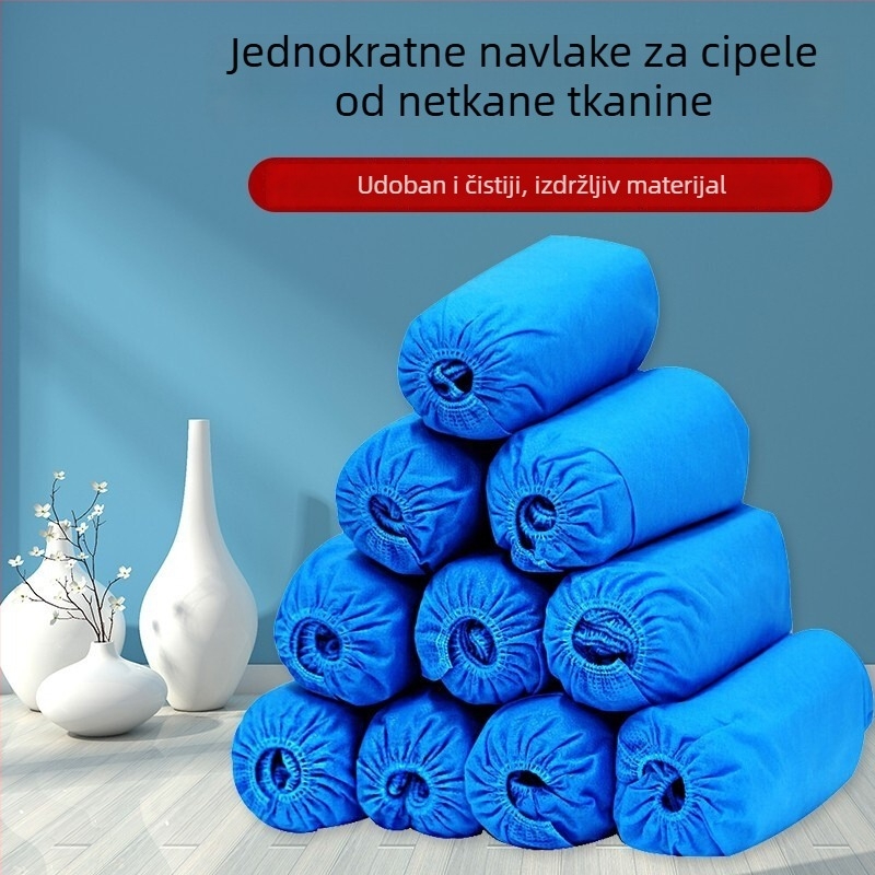 Jednokratne navlake za cipele od netkanog materijala, debelog sloja, protiv klizanja, za goste, pakiranje 20 komada
