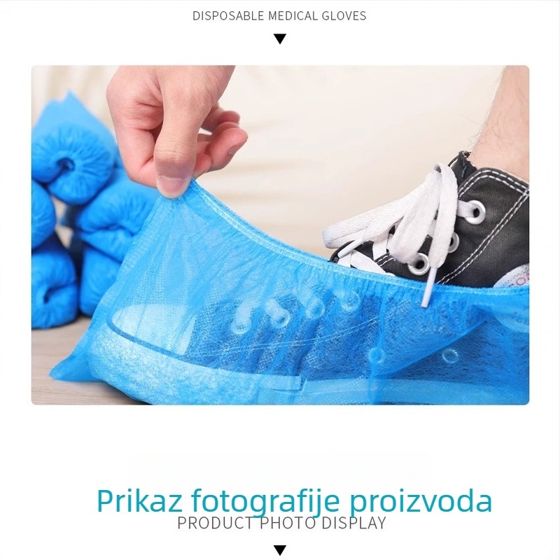 Jednokratne navlake za cipele od netkanog materijala, ekstra debeli, protuklizne, za unutarnju upotrebu, 100 komada