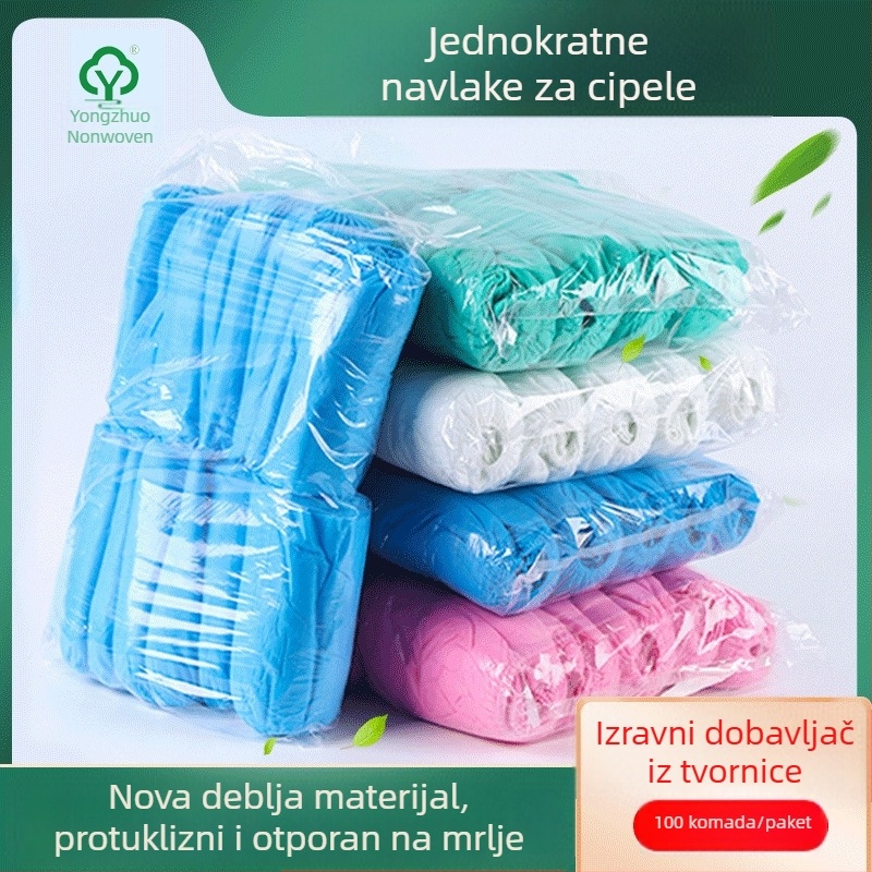 Netkani zaštitnici za obuću za unutarnju uporabu — materijal: netkani materijal; zaštita od prašine; protuklizni; vodootporni; zadebljani
