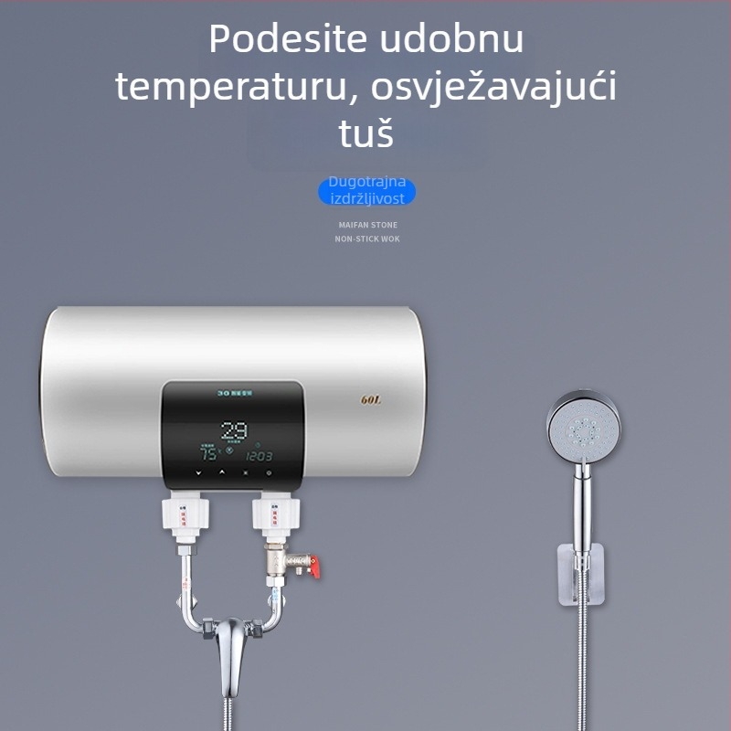 Ventil za miješanje bojlera, cijeli bakar, univerzalni, površinska montaža, U-oblik slavine za tuš; za kućni bojler; 0,9 MPa; topla 90°C / hladna 5°C.