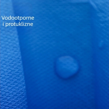 Jednokratne navlake za cipele od netkanog materijala, debele, polu-laminirane, PP+CPE, otporne na habanje i vodonepropusne, plavo-bijele laminirane