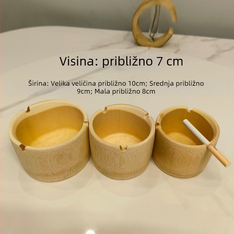 Pepeljak od bambusa – jednostavan retro kineskog stila za kućni dnevni boravak, otporan na pad, kutija od 80 komada