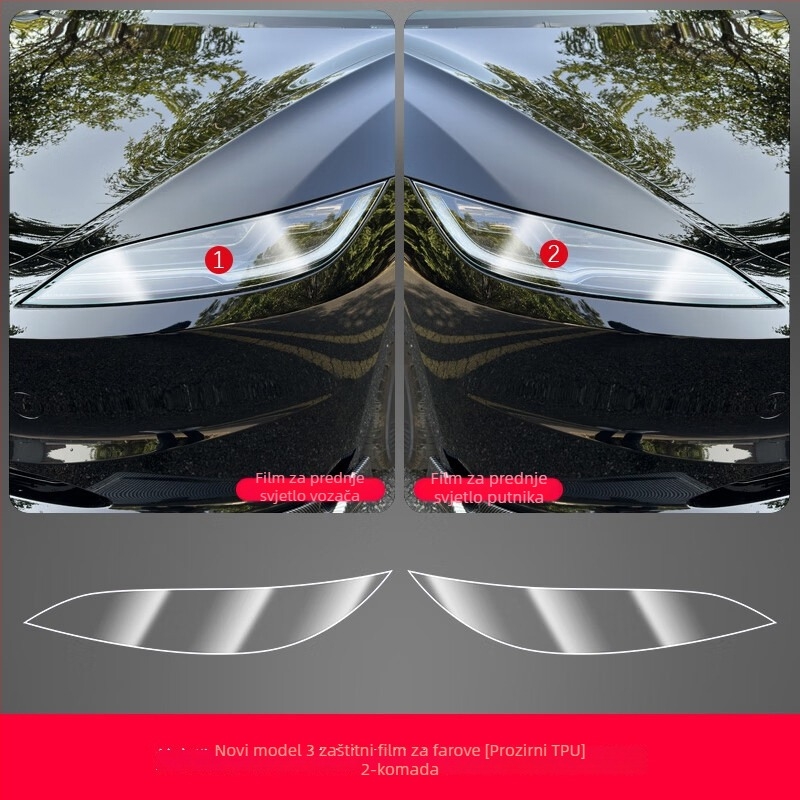TPU zaštitni film za srednji stup Tesla Model 3 – zaštita od ogrebotina za tipke na volanu, gumb za vrata, središnji upravljački sklop i ploča prekidača za prozore