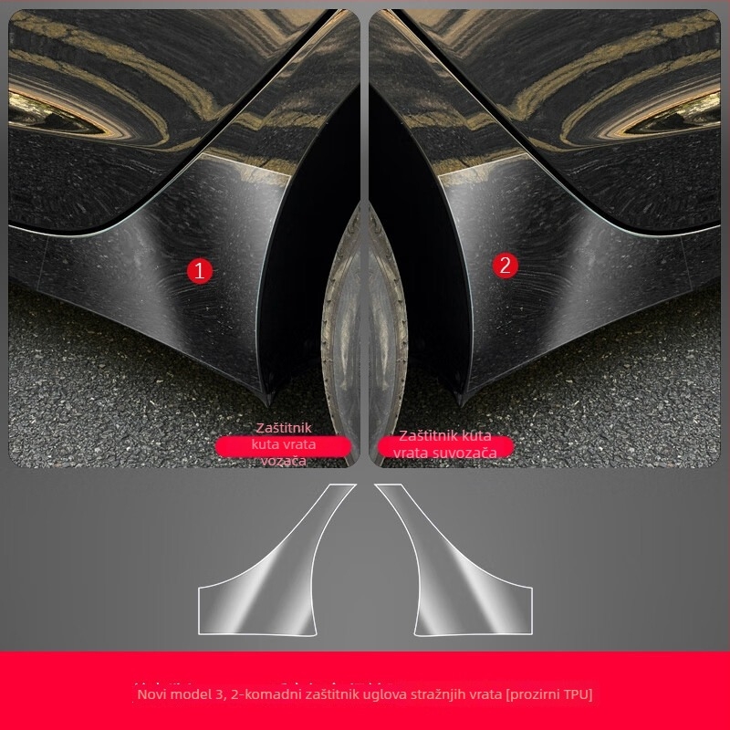 TPU zaštitni film za srednji stup Tesla Model 3 – zaštita od ogrebotina za tipke na volanu, gumb za vrata, središnji upravljački sklop i ploča prekidača za prozore