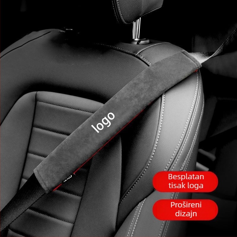 Jastučić za rameni pojas automobila od velura, reljefni uzorak, visokokvalitetna zaštitna navlaka, otporna na habanje, meka i udobna