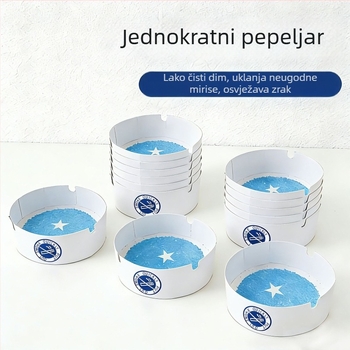 Jednokratni pepeljnjak za hotele i KTV, prijenosni, protiv rasipanja pepela, pepelnjak s vodom napunjenom pjenom