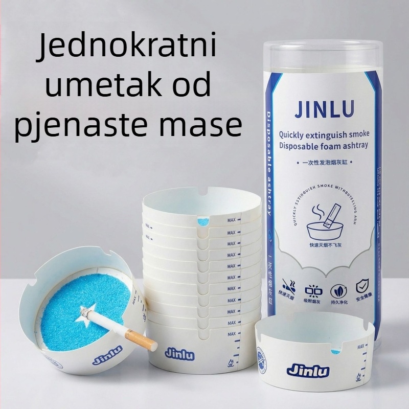 Jednokratni pepeljnjak za hotele i KTV, prijenosni, protiv rasipanja pepela, pepelnjak s vodom napunjenom pjenom