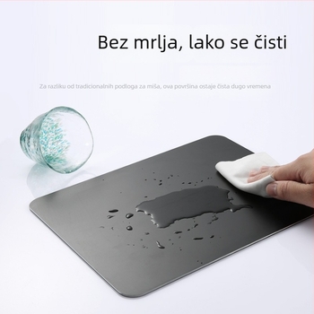 Podložak za miš od aluminijske legure za stolni računar s logom, dvostrani, OEM prilagodba.