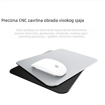 Podložak za miš od aluminijske legure za stolni računar s logom, dvostrani, OEM prilagodba.