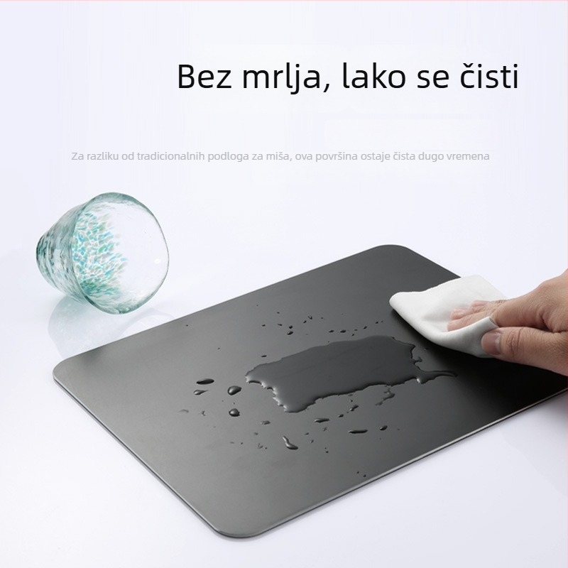 Podložak za miš od aluminijske legure za stolni računar s logom, dvostrani, OEM prilagodba.
