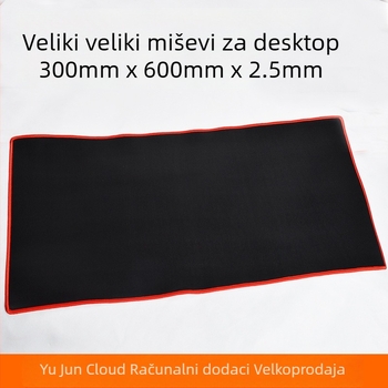 Velika gumena podloga za miš za igre s ojačanim bridovima, jednostrana, injekcijsko oblikovana, uredska podloga za stol