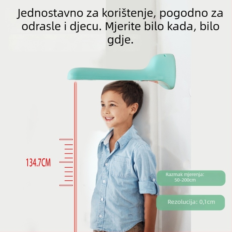 Ultrazvučni visinski mjerač SG04, raspon 50–220 cm, elektroničko mjerenje, napajanje baterijom, CABRY