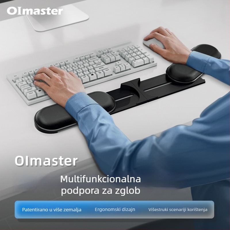 Podlaktna podloga za miš, ABS plast, vodootporna, za ured, prilagodljiva, ovlaštena privatna marka