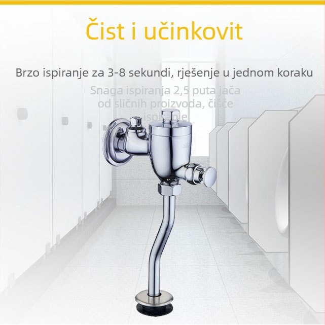 Mjedeni ručni okidač za ispiranje pisoara, model Hd-7g07a, šifra Hd-7g331, bez napajanja, vrijeme ispiranja 3-5 s