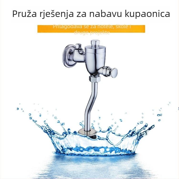 Mjedeni ručni okidač za ispiranje pisoara, model Hd-7g07a, šifra Hd-7g331, bez napajanja, vrijeme ispiranja 3-5 s