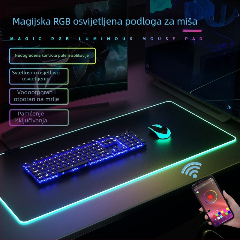 Podlog za tipkovnicu i miša - protuklizna površina, prilagođeni logo, OEM opcije, materijal: prirodni kaučuk + platno
