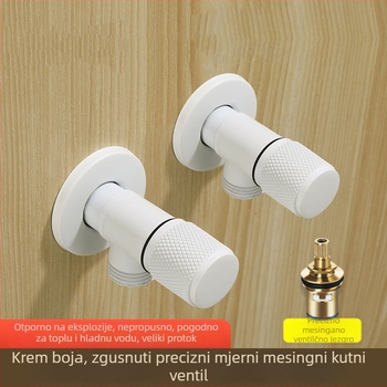 Bakarni kutni ventil za toplu i hladnu vodu, ugrađen u zid, 20 mm priključak, model XL8059