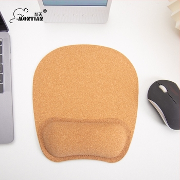 Podložak za miš od pluta s podrškom za zglob, mali, jednostrana, materijal pluta + guma, OEM