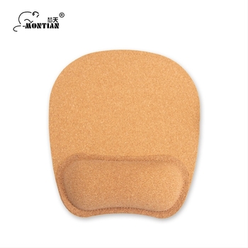 Podložak za miš od pluta s podrškom za zglob, mali, jednostrana, materijal pluta + guma, OEM