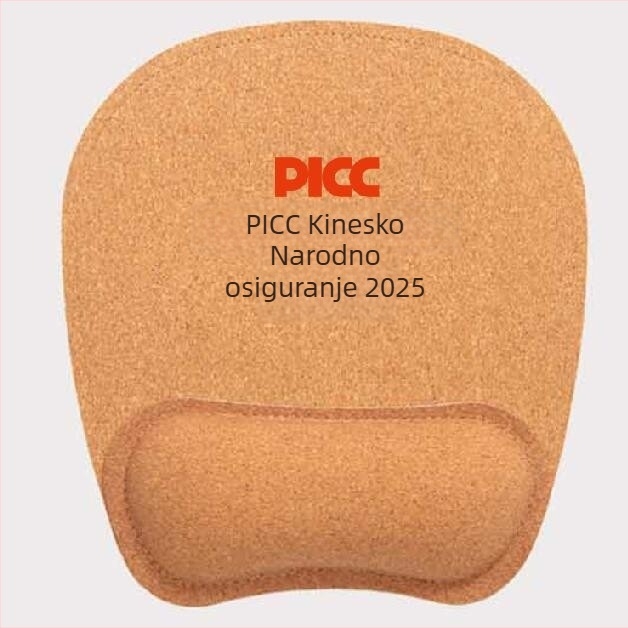 Podložak za miš od pluta s podrškom za zglob, mali, jednostrana, materijal pluta + guma, OEM