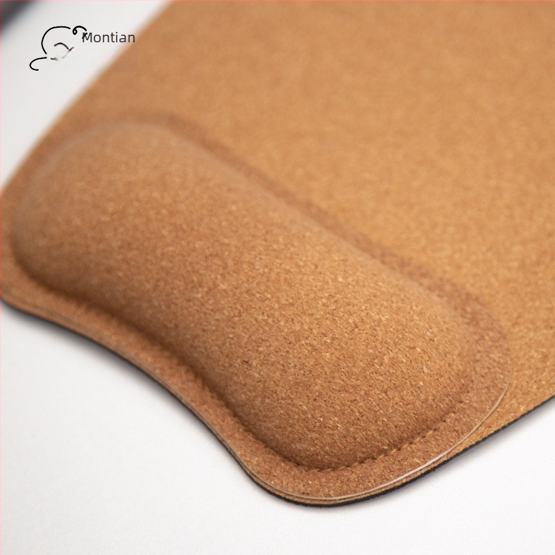 Podložak za miš od pluta s podrškom za zglob, mali, jednostrana, materijal pluta + guma, OEM