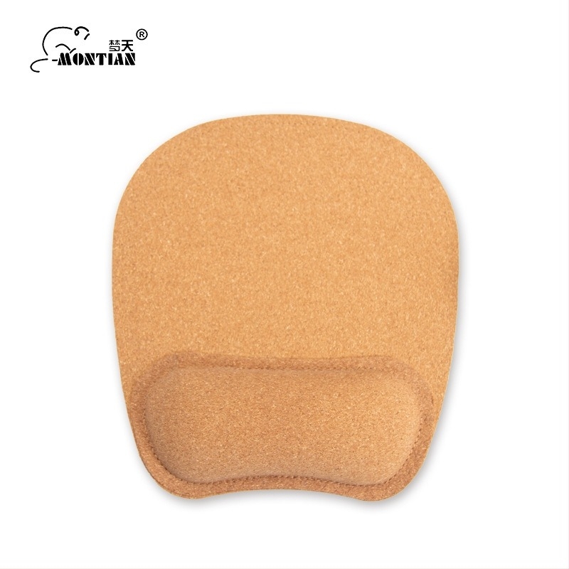 Podložak za miš od pluta s podrškom za zglob, mali, jednostrana, materijal pluta + guma, OEM