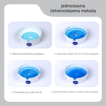 Jednokratni pjenasti pepeljar za kućnu i uredsku upotrebu – gašenje dima pijeskom, bez pranja, pakiranje 60 kutija