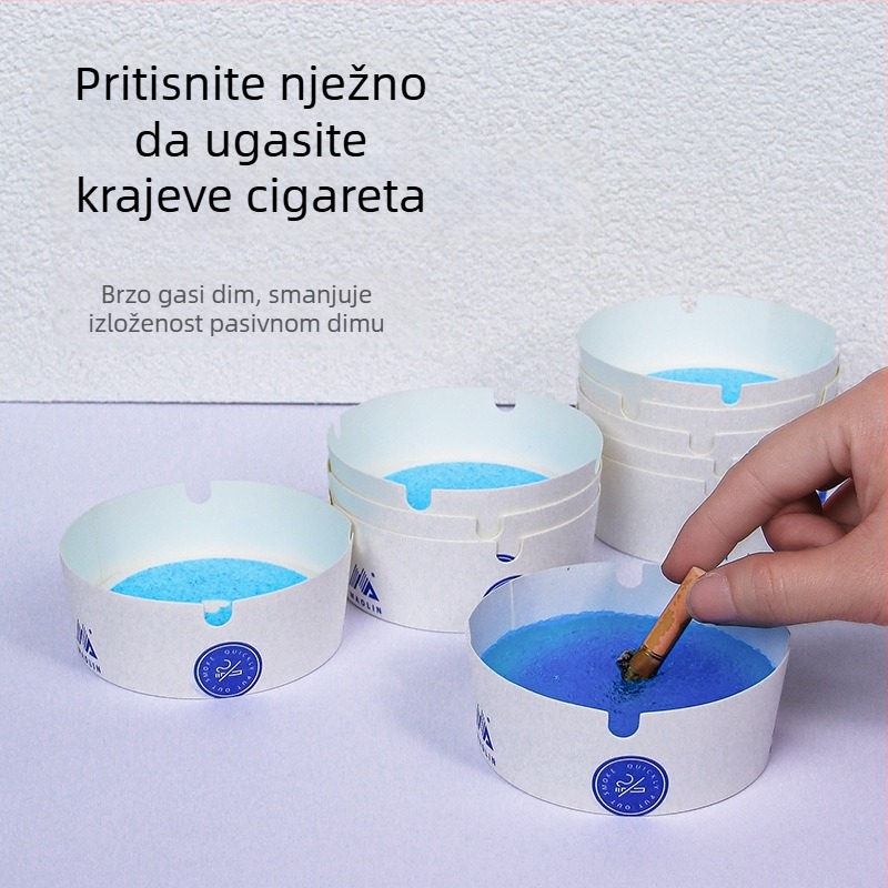 Jednokratni pjenasti pepeljar za kućnu i uredsku upotrebu – gašenje dima pijeskom, bez pranja, pakiranje 60 kutija