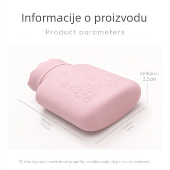 Silikonska boca s vodom, mini prijenosni grijač za ruke i trbuh, 151 g, dvostruka uporaba toplo/hladno