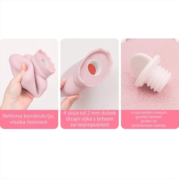 Silikonska boca s vodom, mini prijenosni grijač za ruke i trbuh, 151 g, dvostruka uporaba toplo/hladno