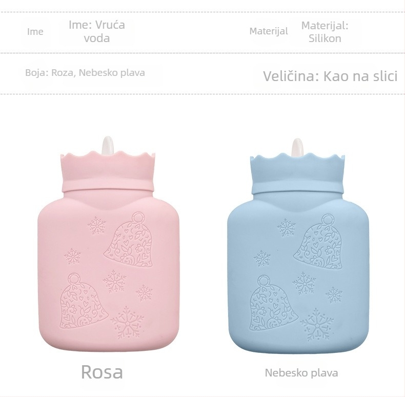 Silikonska boca s vodom, mini prijenosni grijač za ruke i trbuh, 151 g, dvostruka uporaba toplo/hladno