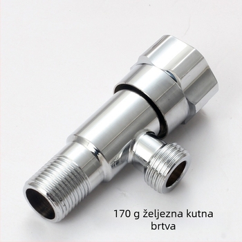 Bakarni trokutasti kutni ventil za slavine, bojler i WC — ugradnja u zid, unutarnji promjer 18 mm, radni tlak 0.8-1.2