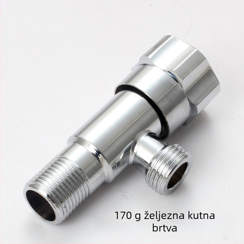 Bakarni trokutasti kutni ventil za slavine, bojler i WC — ugradnja u zid, unutarnji promjer 18 mm, radni tlak 0.8-1.2