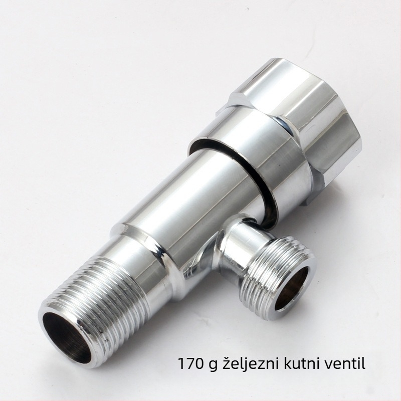 Bakarni trokutasti kutni ventil za slavine, bojler i WC — ugradnja u zid, unutarnji promjer 18 mm, radni tlak 0.8-1.2