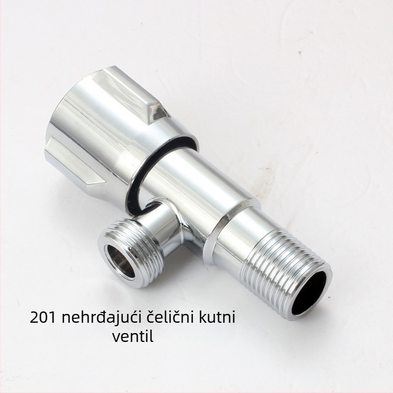 Bakarni trokutasti kutni ventil za slavine, bojler i WC — ugradnja u zid, unutarnji promjer 18 mm, radni tlak 0.8-1.2