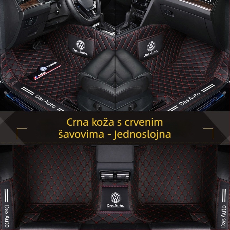 Potpune zaštitne podne prostirke za VW modele (Materijal: TPE + XPE s protukliznim slojem; Debljina: 20mm; Težina: 5kg; Stil: kožne podne prostirke)