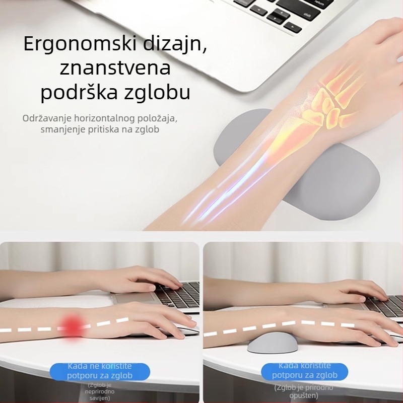 Ergonomska silikonska podloška za zglob za tipkovnicu i miš, jednostrana, s prilagođenim logotipom