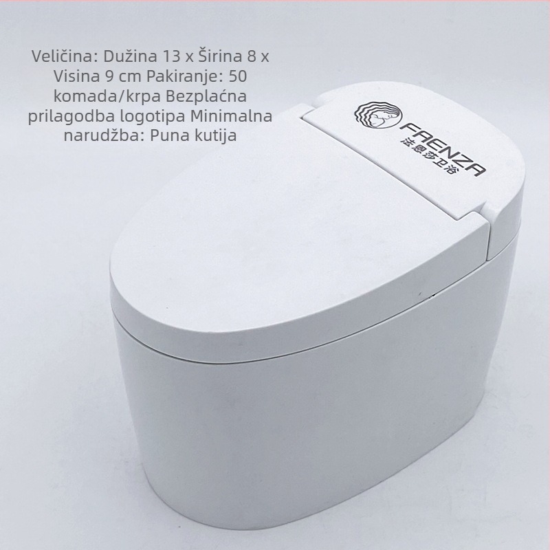 Mini plastični zahod pepelarnik s poklopcem, dekorativan i skladišni, ispis logotipa, mogućnost prilagodbe