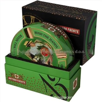 Keramički pepeljar za cigare, kolekcionarski komad, moguć tiskanje logotipa, paket od 36 komada, pogodan kao poklon