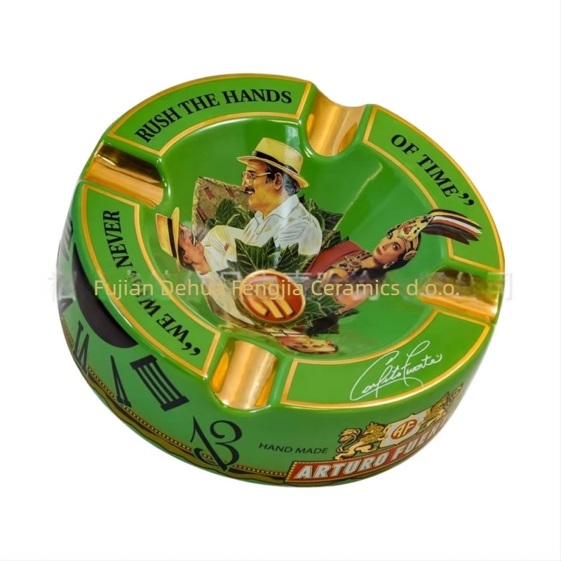 Keramički pepeljar za cigare, kolekcionarski komad, moguć tiskanje logotipa, paket od 36 komada, pogodan kao poklon