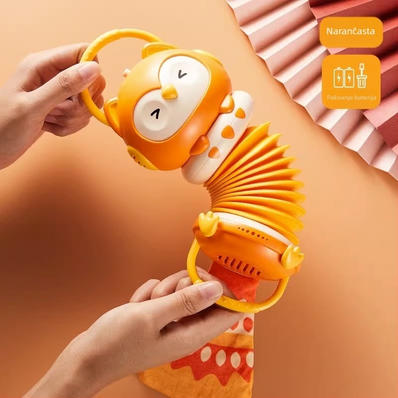 Sova akordeon igračka za vješanje – glazbena, edukativna, plastična, za djecu 0-3 godine, razvija intelekt i koordinaciju ruke i oka