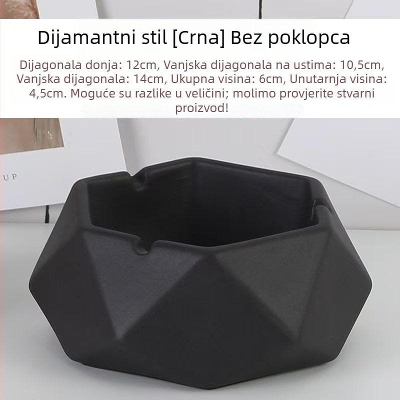 Cementni pepeljak, jednostavnog stila, višekratno upotrebljiv, porijeklo: Fujian-Dehua, pogodan za dom i dnevni boravak