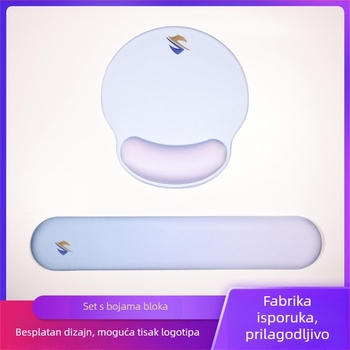 Three Lines KLD-0434/446 Silikonski set podložnica za miš i tipkovnicu s podrškom za zglob (protuklizno, USB hub, tisak logotipa, OEM)