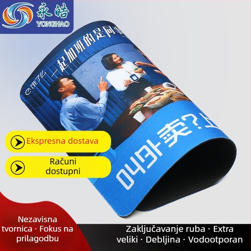 Gaming podloga za miš, dvostrana, gumena, protivklizna, podrška zgloba, USB hub, tiskanje logotipa dostupno