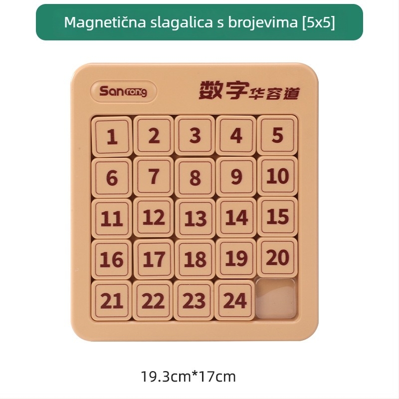 Magnetska klizna slagalica s devet polja, tema Tri kraljevstva, za djecu, plastična konstrukcija, uzrast 7–14.