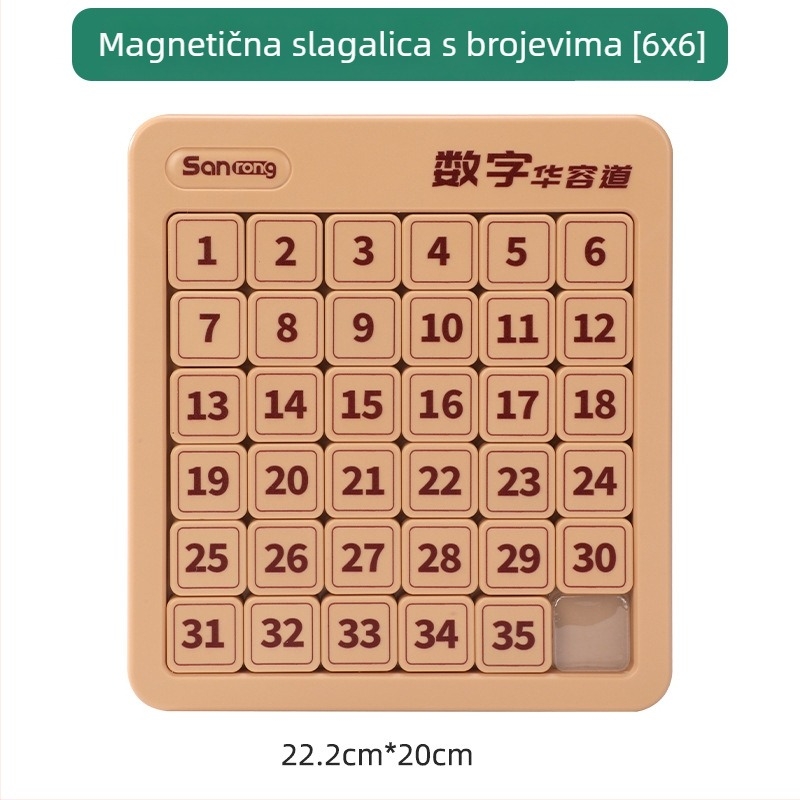 Magnetska klizna slagalica s devet polja, tema Tri kraljevstva, za djecu, plastična konstrukcija, uzrast 7–14.